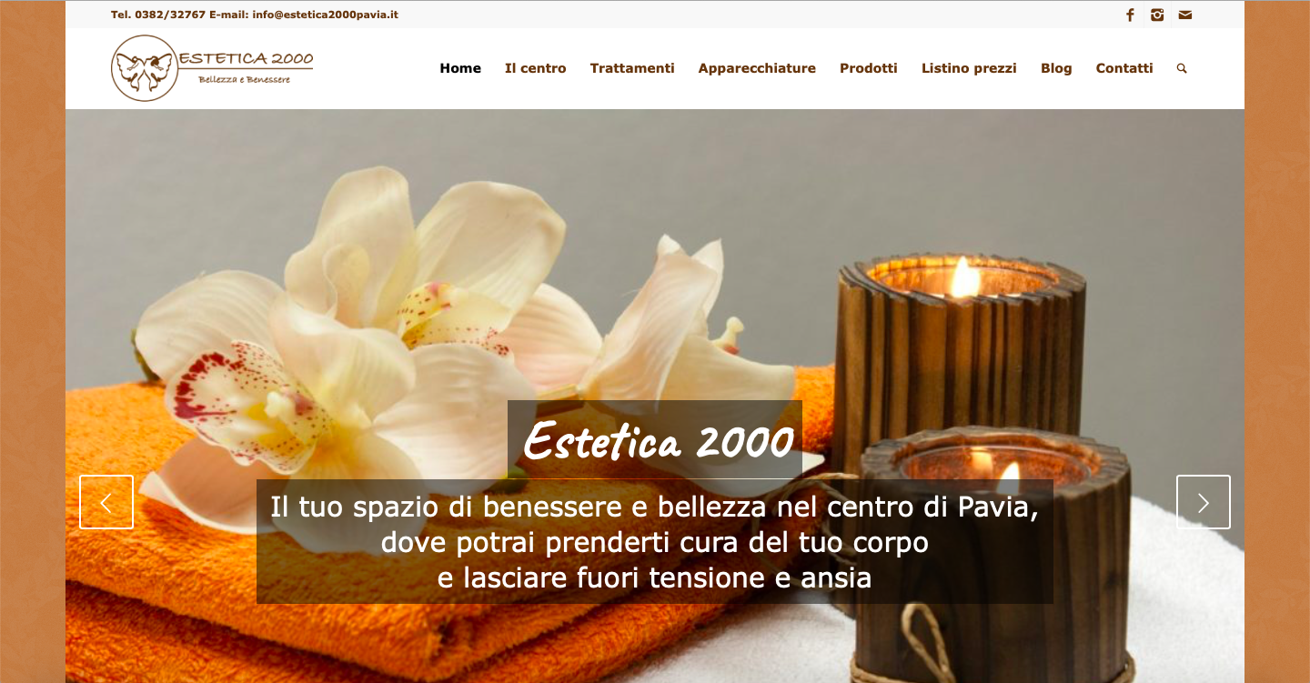 estetica 2000 pavia sito web