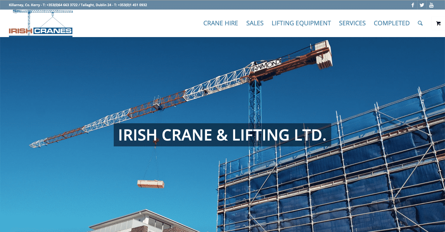 irish crane & lifting ltd website