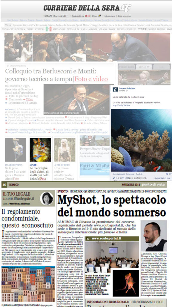 pubblicazioni media giornali e testate di myshot